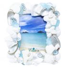 【ハワイアンギフト】【ハンドメイド】シェルフォトフレーム Sea Glass