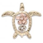 【ゴールド】【トップ】2プルメリアインホヌトップ  【ゴールド】【トップ】2プルメリアインホヌトップ